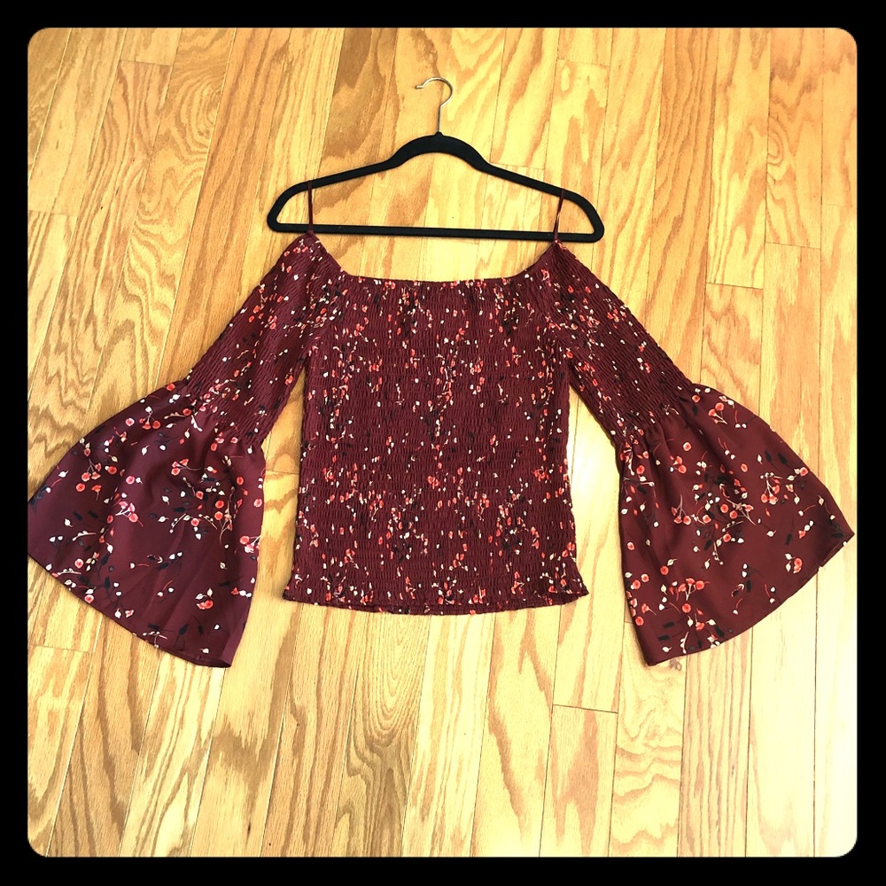 Smocked peasant blouse